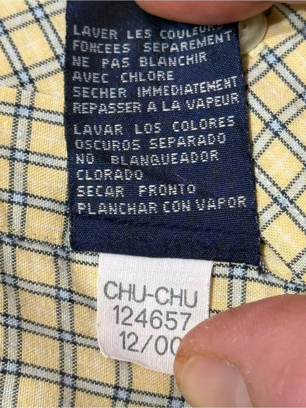 Vintage Y2K Tommy Hilfiger Plaid Shirt L Crest Preppy Old Money 2000